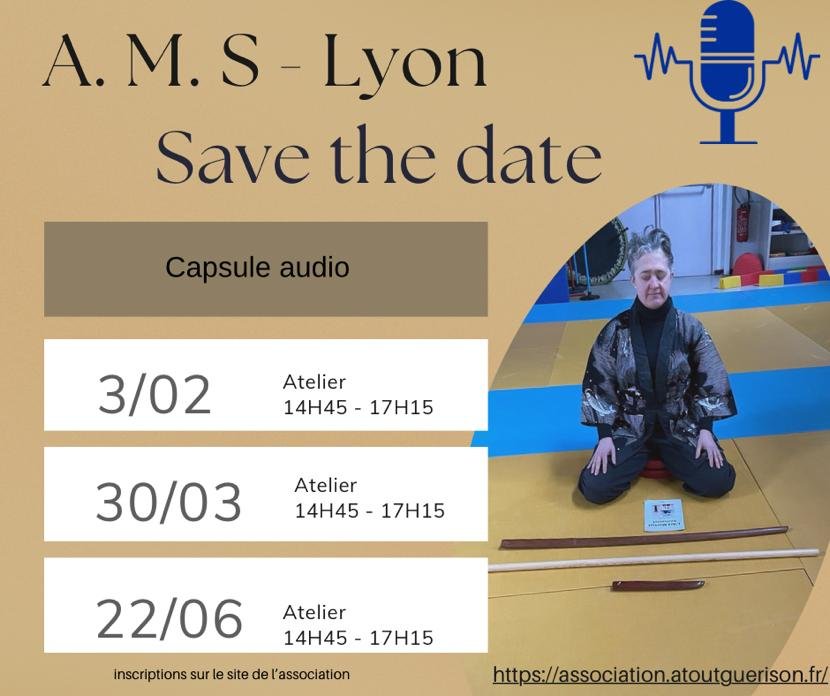 affiche de l'évènement avec les dates et une photo de Béatrice sur le tatami